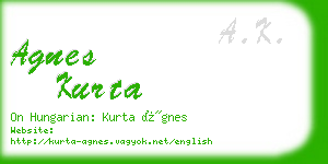 agnes kurta business card
